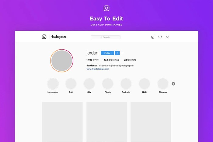 Instagram profil gestalten